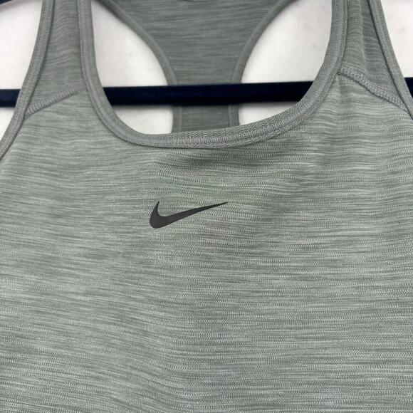 Nike Dri-Fit Sports Bra Women's Size M Racerback Gray Heather Padded - Picture 2 of 4